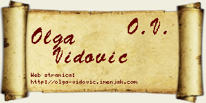 Olga Vidović vizit kartica